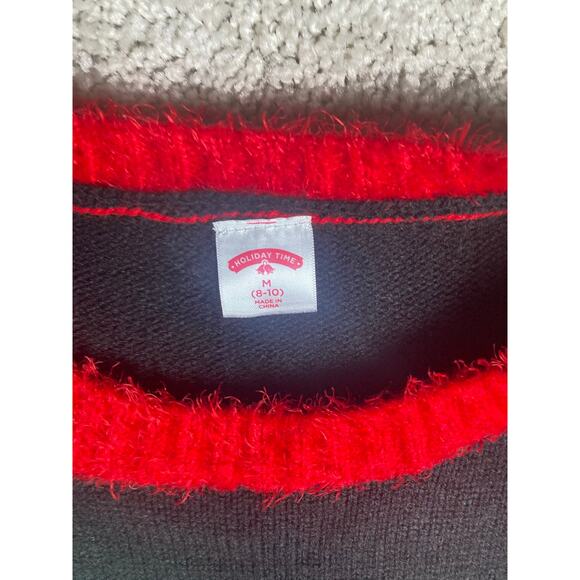 Holiday Time Womens M 8-10 Holiday Christmas Sweater Grannycore Santa Elf Ugly - Picture 3 of 7